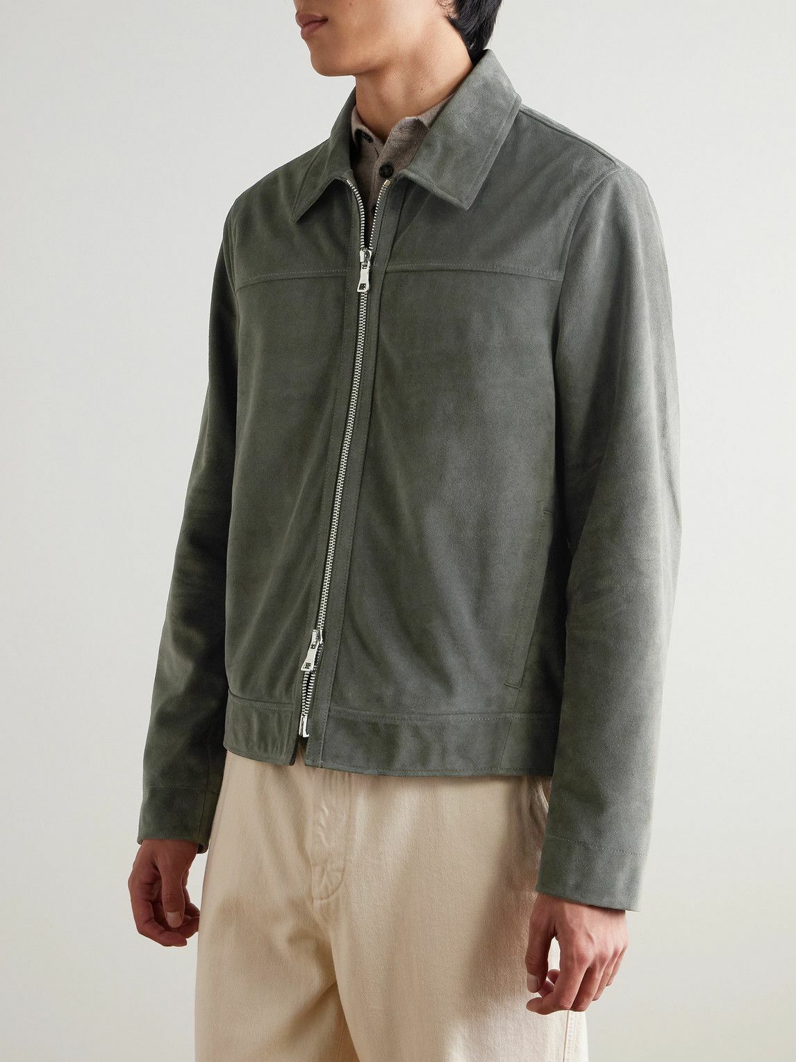 Mr P. - Suede Coach Jacket - Gray