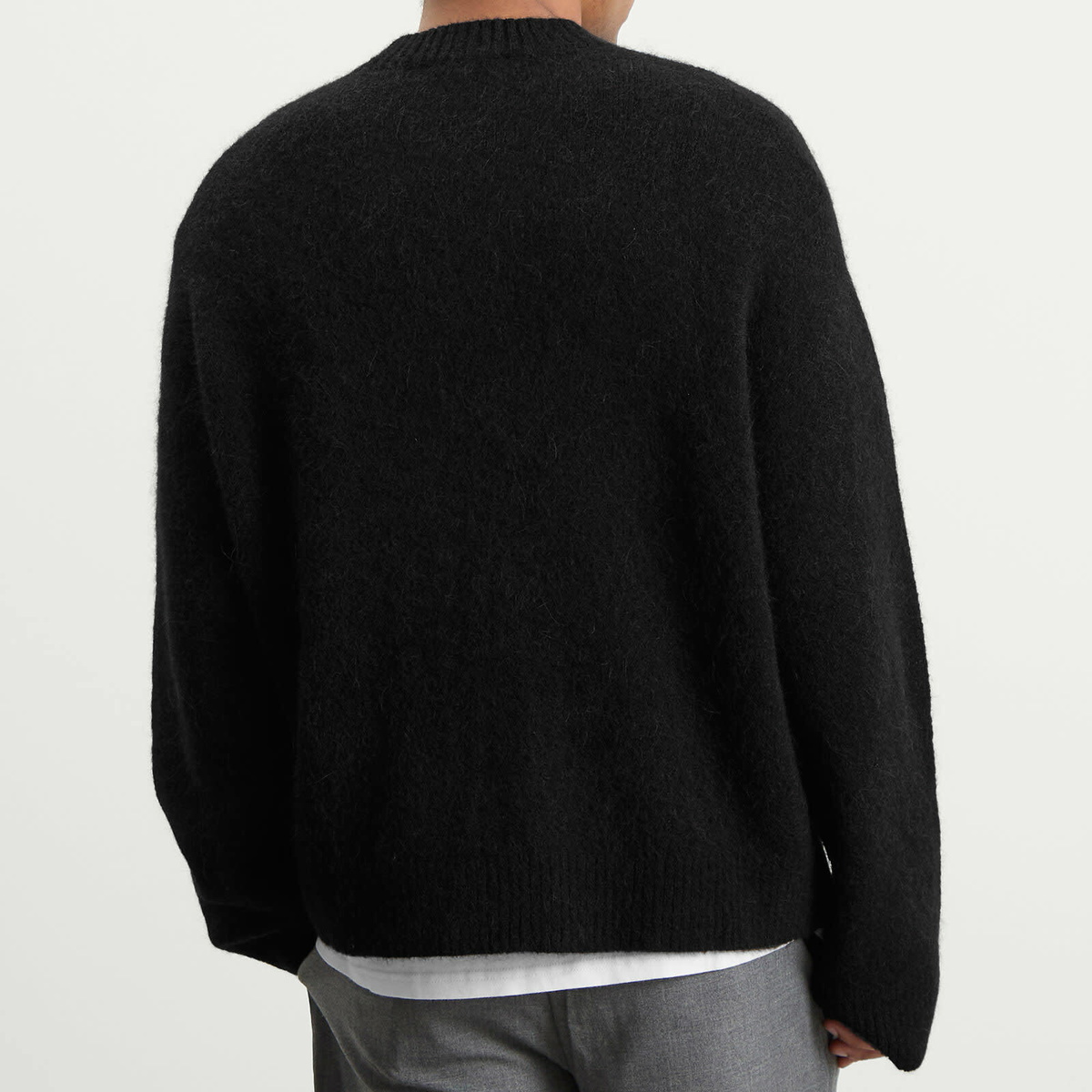 Represent Men's Logo Knit Jumper in Jet Black