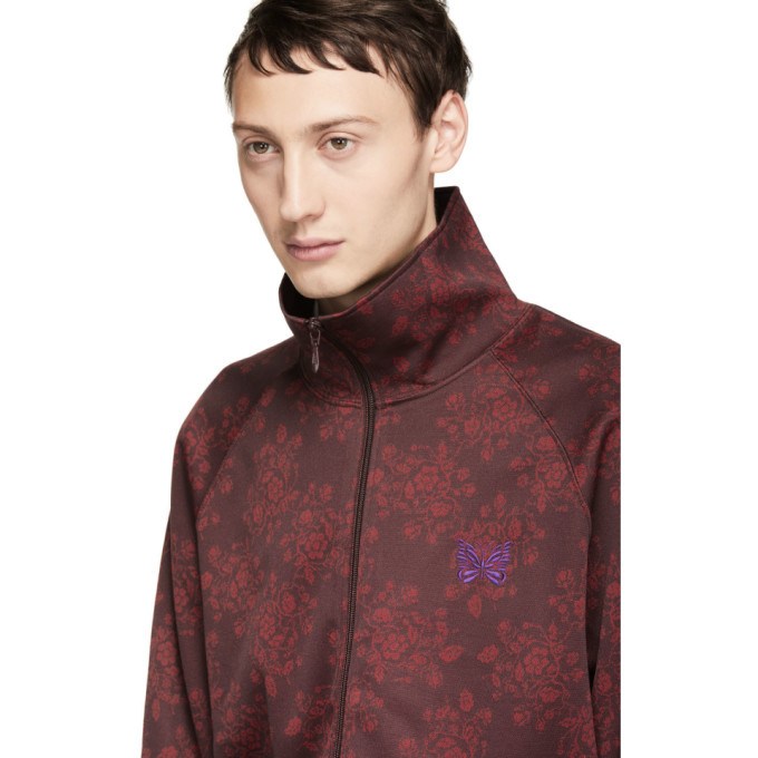 Needles Burgundy Jacquard Flower Track Jacket Needles