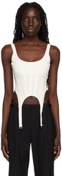 Dion Lee White Rib Combat Corset Tank Top