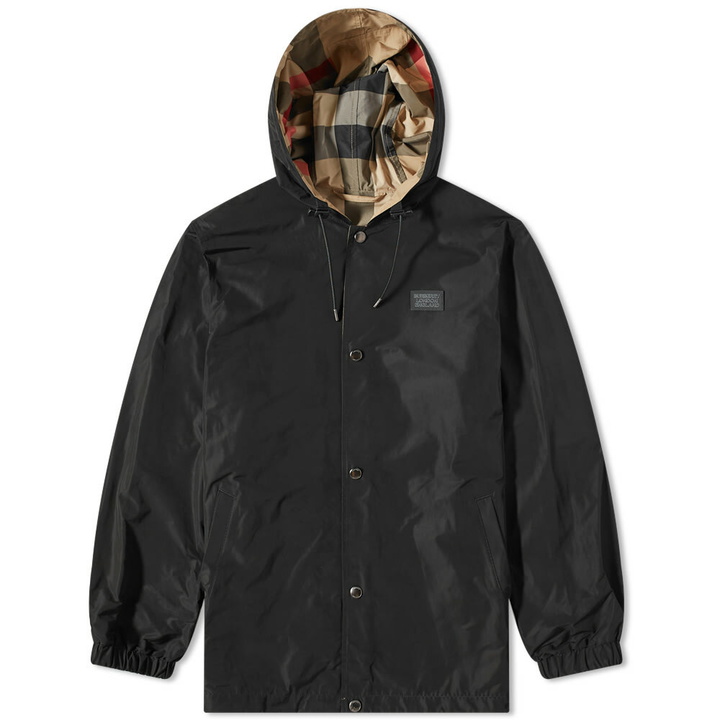 Photo: Burberry Men's Elmhurst Reversible Jacket in Archive Beige Check/Black