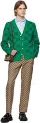 Gucci Green Knit GG Cardigan