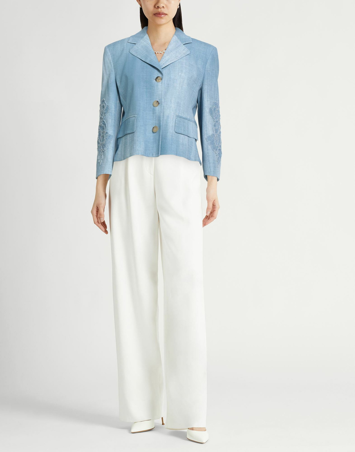 Ermanno Scervino Womens Blazer Slate in Blue