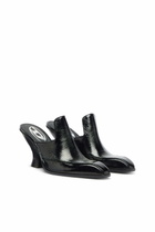 Diesel D-Luffy - Western-style mules in patent leather - Moccasins and Mules Womens in Black