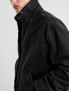 LOEWE - Logo-Embossed Paneled Denim Jacket - Black