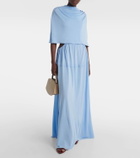 Proenza Schouler Frankie caped jersey maxi dress