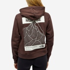The North Face Women's Nuptse Face Hoodie in Coal Brown