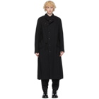 Yohji Yamamoto Reversible Black Twill Coat