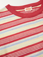 Armor Lux - Logo-Appliquéd Striped Cotton-Jersey T-Shirt - Red