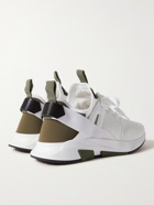 TOM FORD - Jago Neoprene, Suede and Mesh Sneakers - White