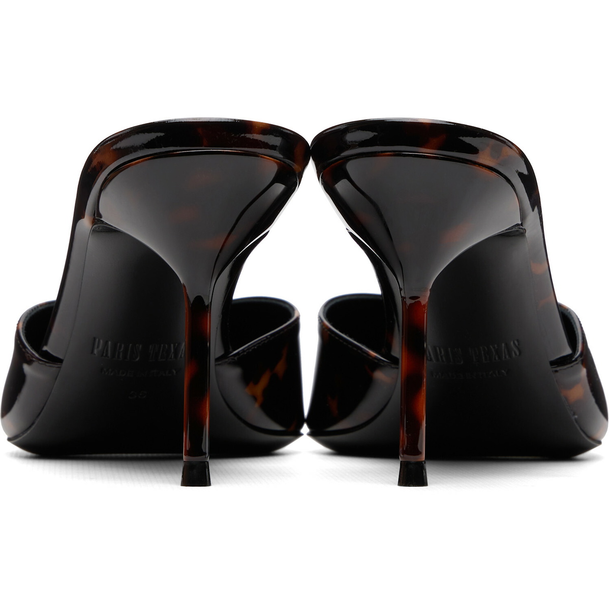 Paris Texas Black & Brown Lidia Sabot 70 Heels