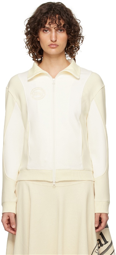 Photo: TheOpen Product White & Beige Paneled Jacket