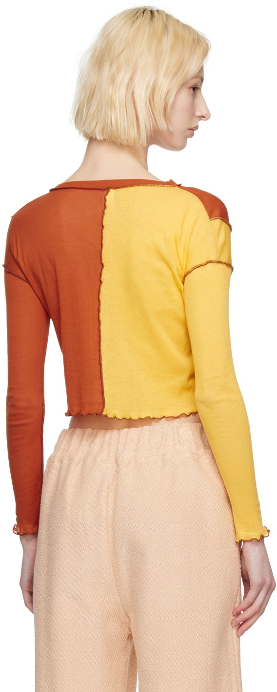 トップス Baserange SUN LAYER LONG SLEEVE Baserange Orange Sun Layer Long Sleeve T-Shirt Baserange