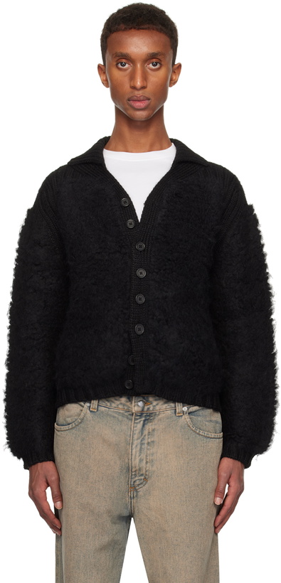 Photo: Eckhaus Latta Black Teddy Cardigan