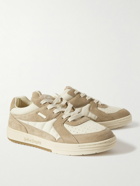 Palm Angels - Palm University Suede-Trimmed Canvas Sneakers - Silver