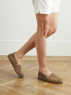 Mulo - Collapsible-Heel Suede Loafers - Brown