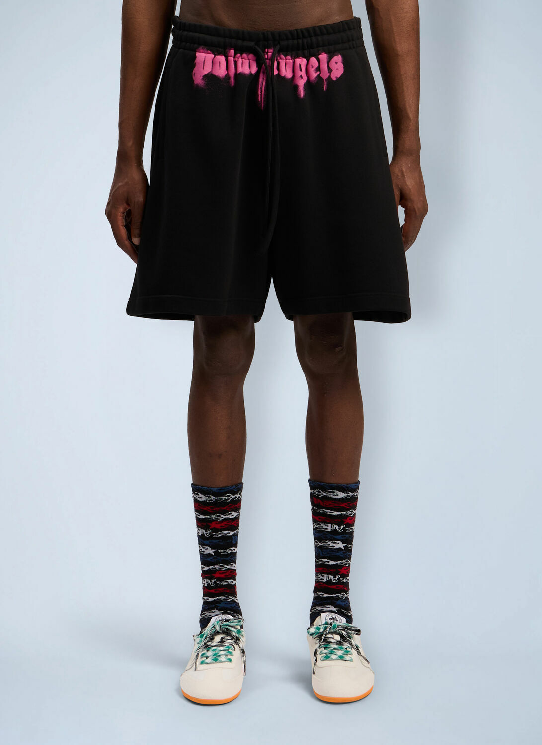 Palm Angels Sprayed Logo Track Shorts