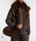Moncler Shearling clutch