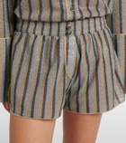 Oséree Lumière striped shorts