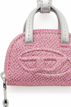 Diesel 1DR Dome - Charm in Lurex fabric - Charms and Keyrings Womens in Pink