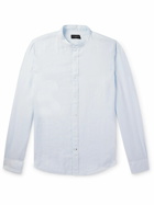 Club Monaco - Grandad-Collar Linen Shirt - Blue