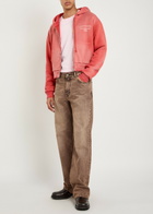 Acne Studios Logo-print Cotton Sweatshirt Red