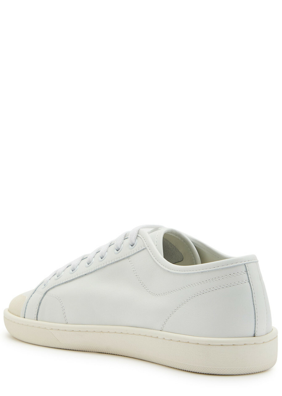 Saint Laurent Gym Leather Sneakers White