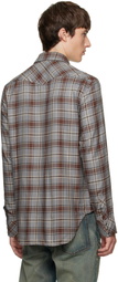 Acne Studios Gray Flannel Check Button-Up Shirt