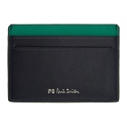 PS by Paul Smith Green and Navy Colorblock Card Holder