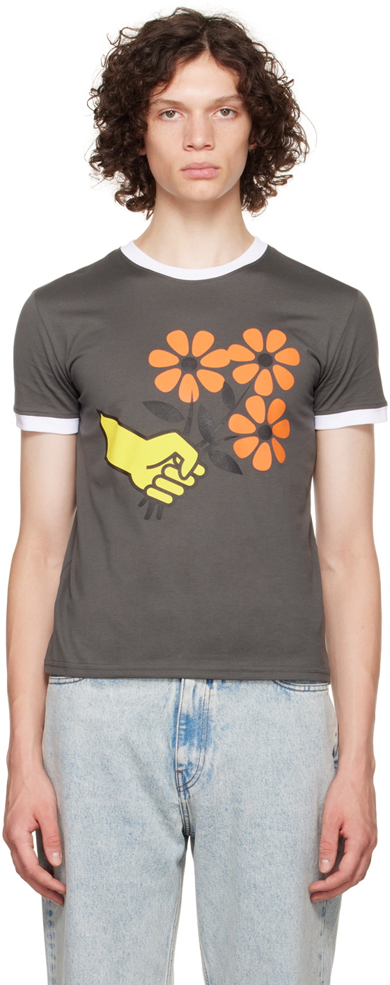 Cormio Gray Mazzolino Fiori T-Shirt