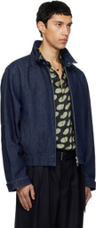 Dries Van Noten Navy Varington Denim Jacket