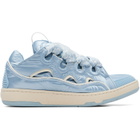 Lanvin Blue Nylon Curb Sneakers