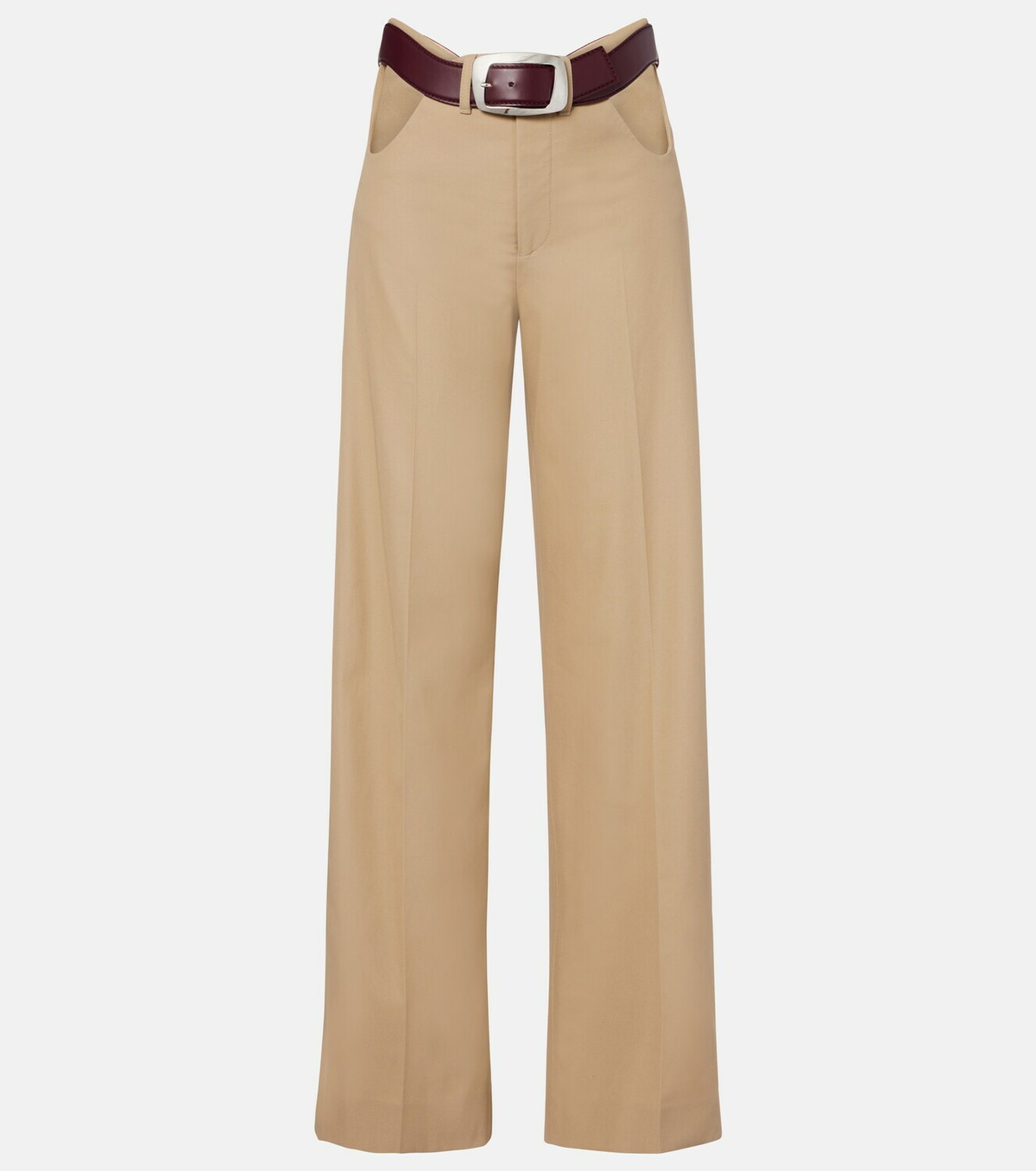 Jean Paul Gaultier Cutout cotton wide-leg pants