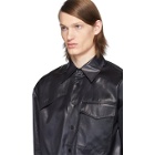 Tibi SSENSE Exclusive Black Liquid Drape Shirt