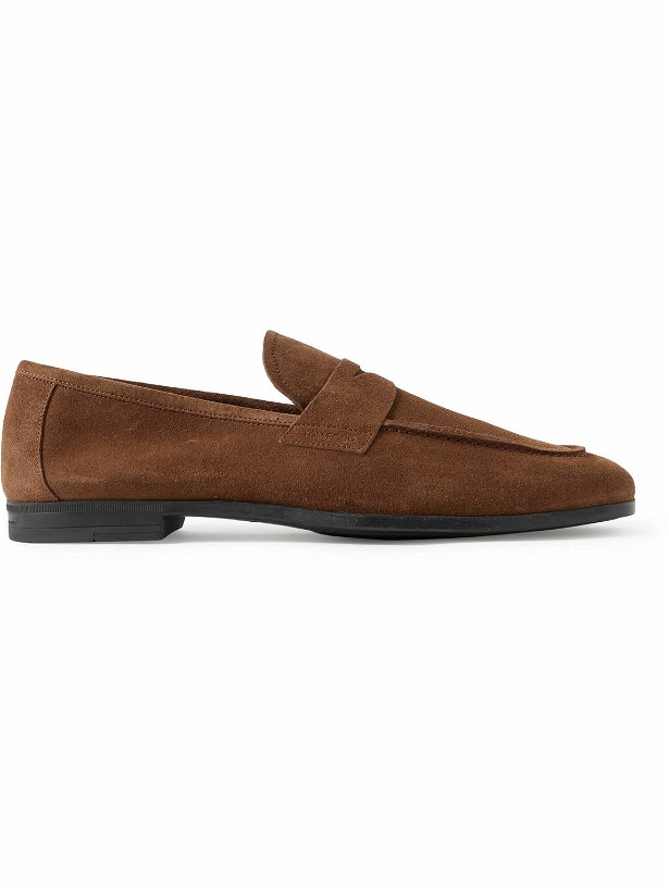 Photo: TOM FORD - Sean Suede Penny Loafers - Brown