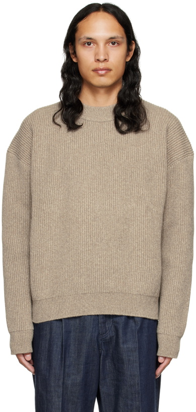 Photo: LE17SEPTEMBRE Taupe Crewneck Sweater