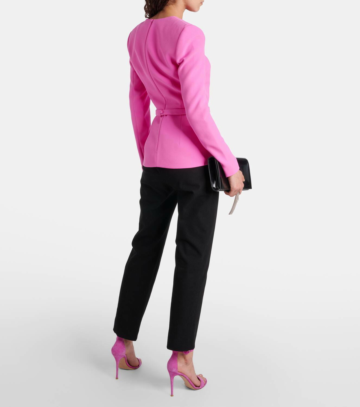 Safiyaa Samuela paneled crêpe top