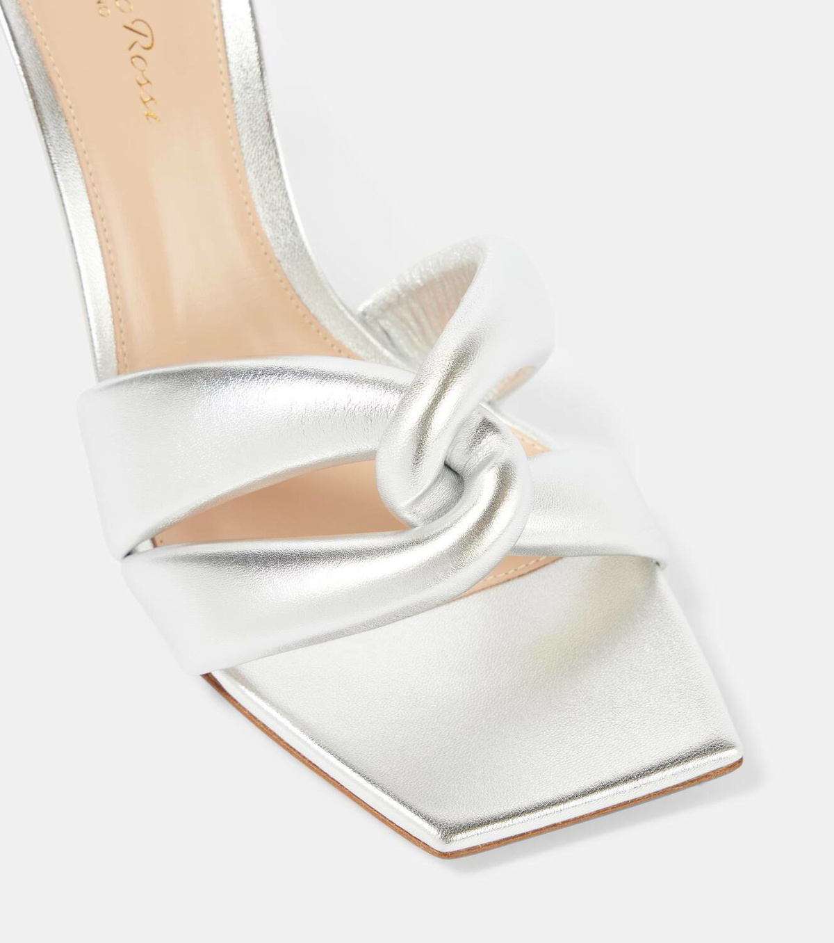 Gianvito Rossi Amour metallic leather mules Gianvito Rossi