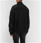 AMIRI - Twill-Trimmed Wool and Cashmere-Blend Rollneck Sweater - Black