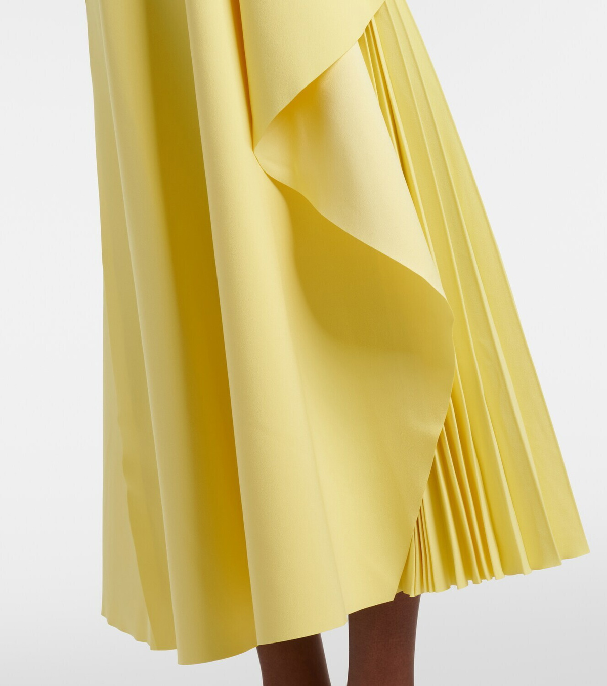 Solace London Severny draped pleated midi dress