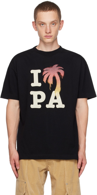 Photo: Palm Angels Black 'I Love PA' T-Shirt