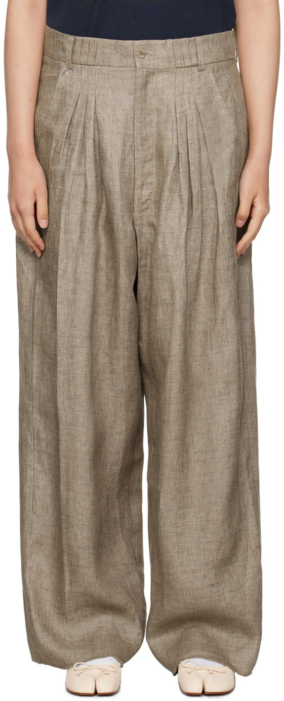 Bless Beige Nº68 Ultrawidepleated Trousers Bless
