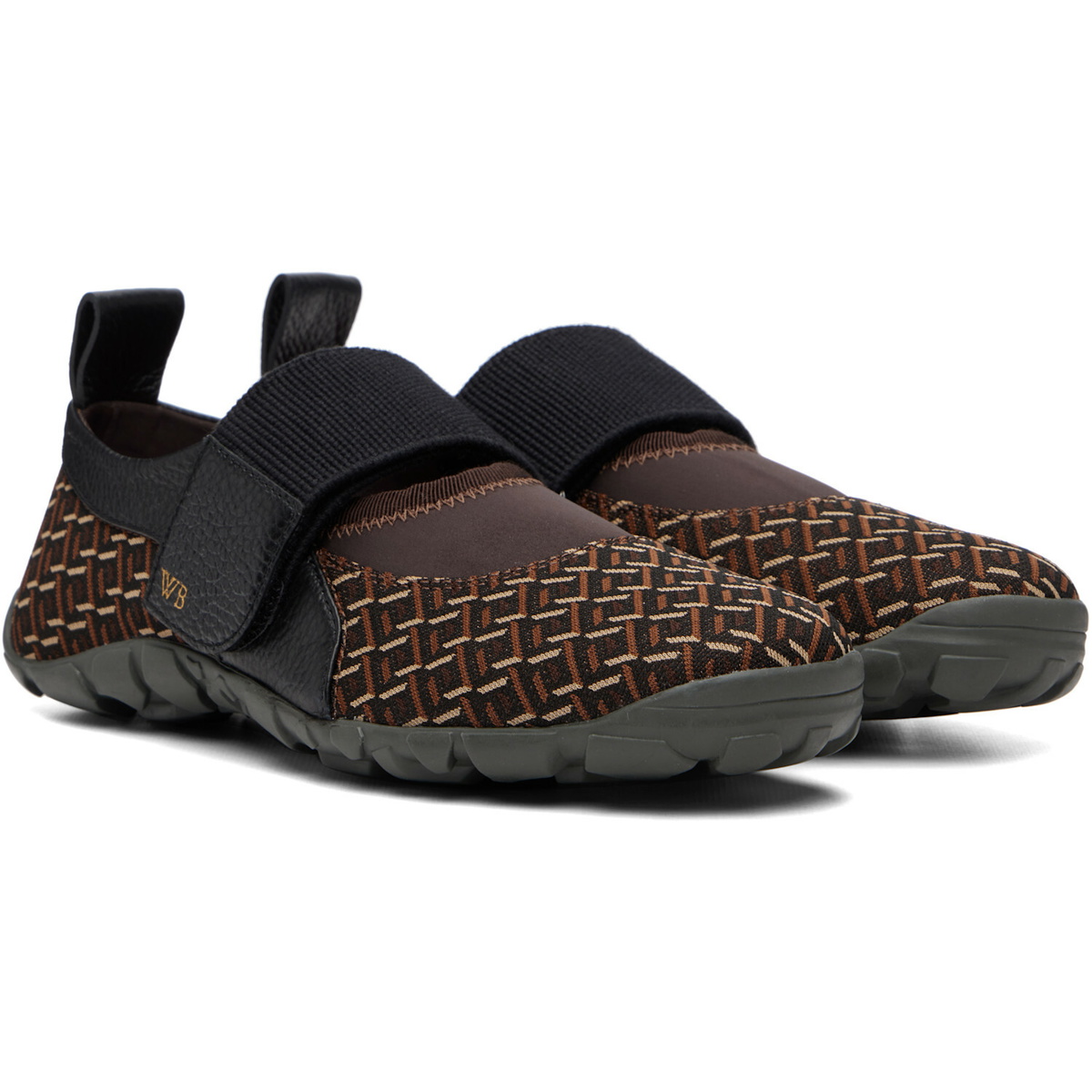Wales Bonner Brown Jewel Mary Jane Sneakers