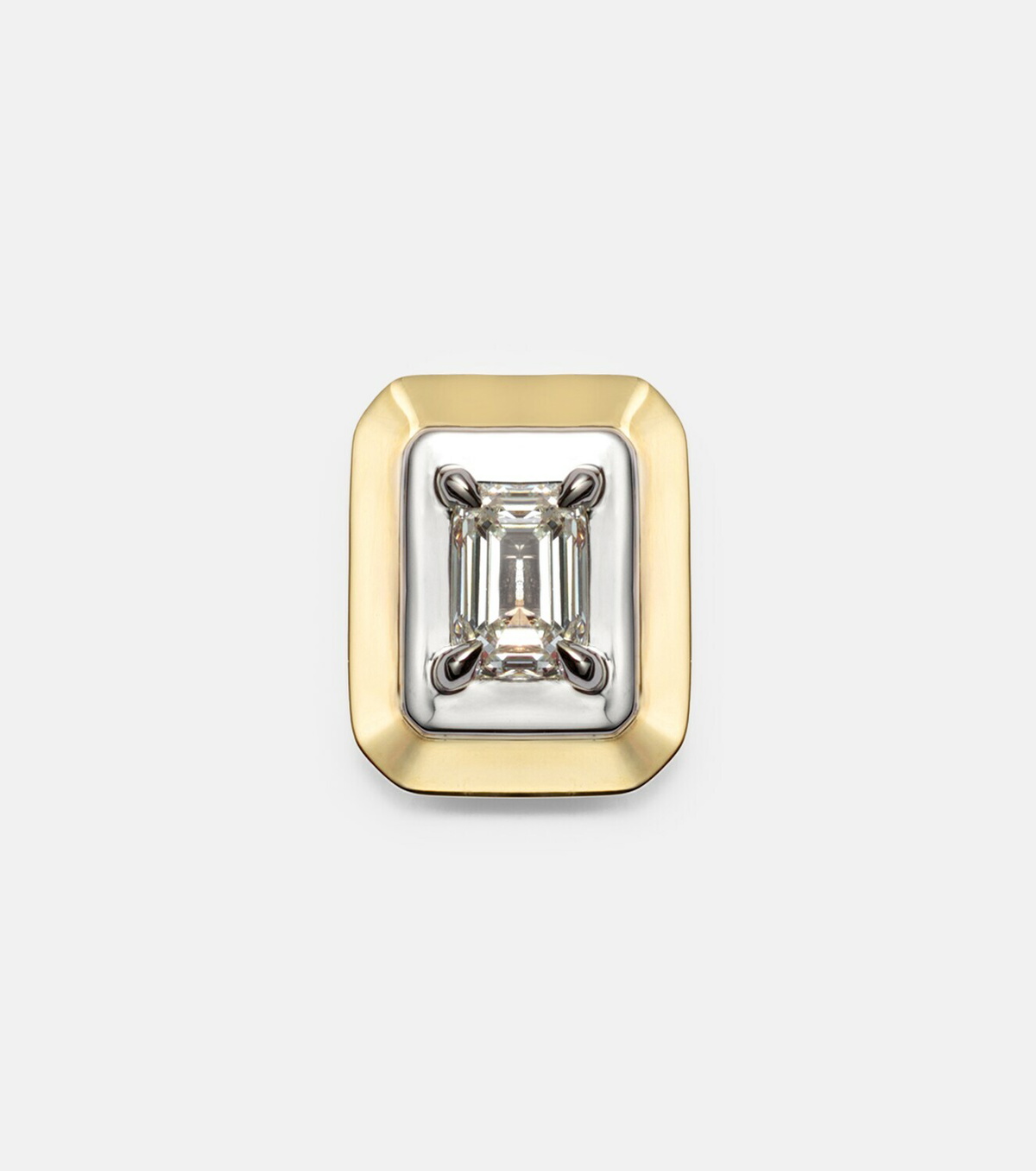 Rainbow K 9kt gold single earring with diamond