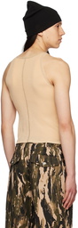 Dion Lee Beige Semi-Sheer Tank Top