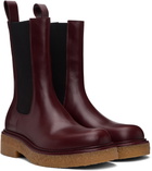 Bottega Veneta Burgundy Haddock Chelsea Boots
