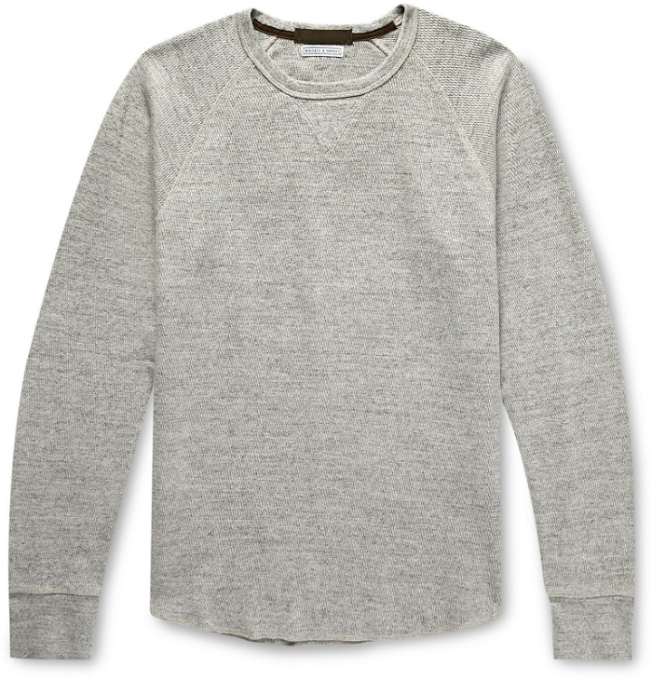 Photo: J.Crew - Slim-Fit Wallace & Barnes Garment-Dyed Textured-Cotton Sweatshirt - Gray