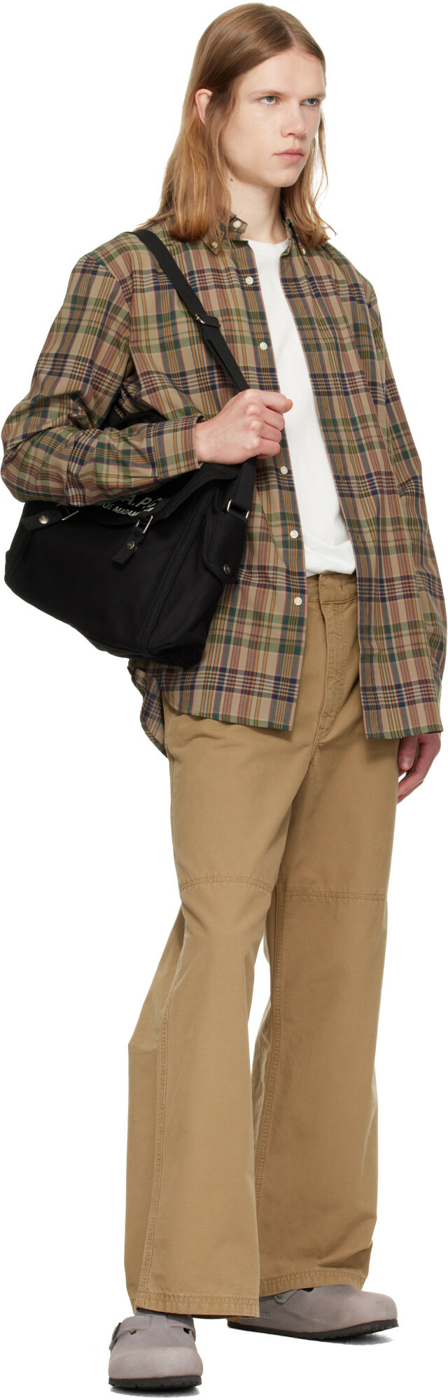 A.P.C. Black 'Récupération' Messenger Bag