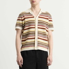 NN07 Men's Lars Stripe Polo Cardigan in Ivory