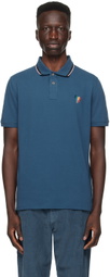 PS by Paul Smith Blue Broad Stripe Zebra Polo